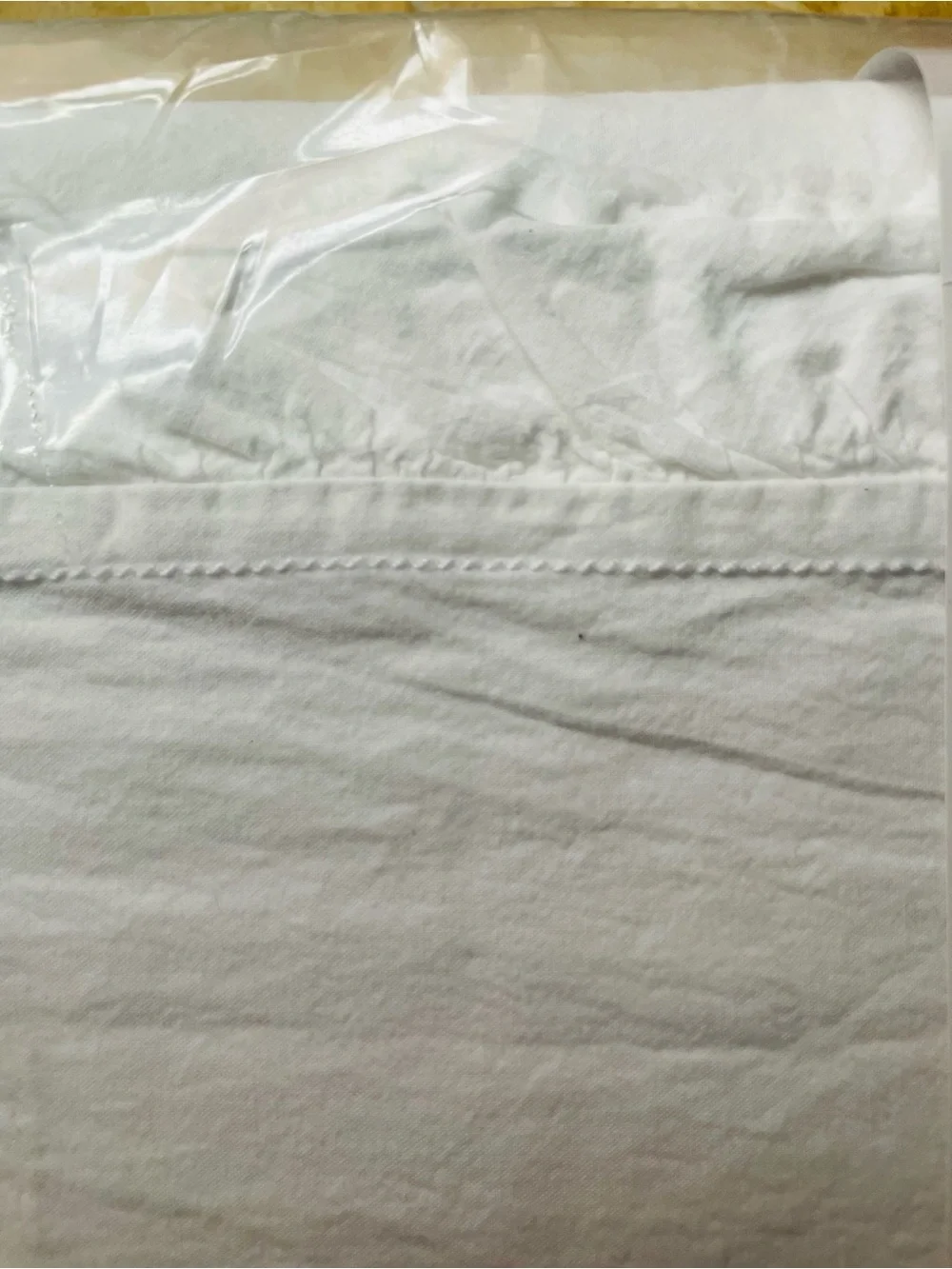 NWT PiuBelle Washed Percale Cotton 4Piece Queen Sheet Set Ruffled Shabby Cottage